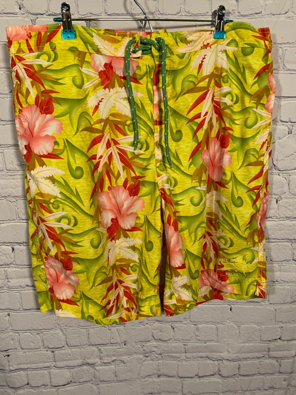 Tommy Bahama Mens VTG Swimming Trunks Tropical Floral Multi Sz XL Beach Vacation